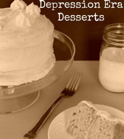 Depression Era Dessert Recipes
