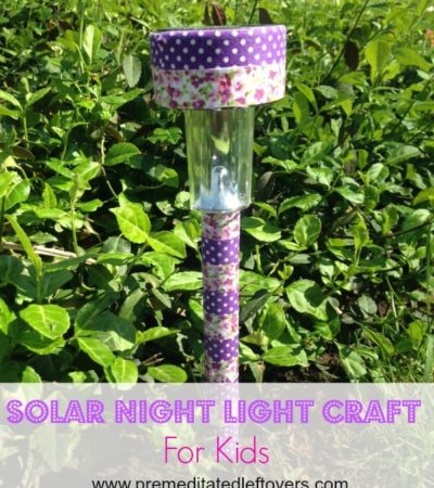 Solar Nightlight Craft for Kids- This frugal craft is a great way to repurpose solar lawn lights. Kids will love using these portable nightlights indoors!