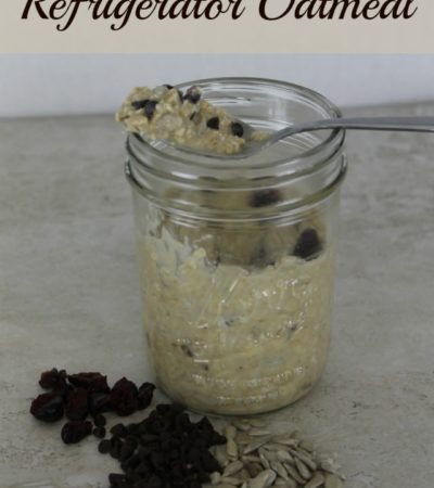 Peanut Butter Trail Mix Refrigerator Oatmeal- This overnight oatmeal is an easy and dairy-free prep-ahead breakfast. It's so good it tastes like a dessert!