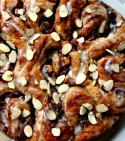 Easy Cinnamon Roll Recipe with Apple & Bacon