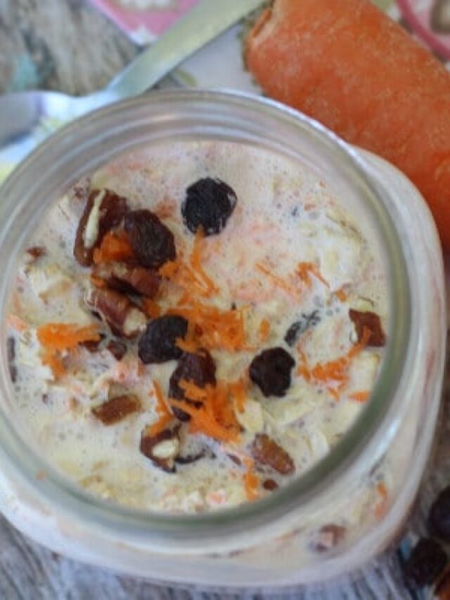 Delicious Carrot Cake Overnight Oatmeal Story