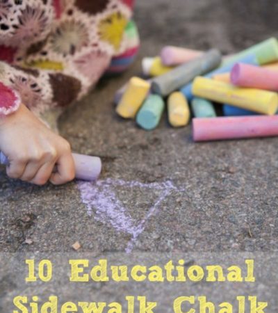 10 Educational Sidewalk Chalk Activities- Your kids will have fun learning outside with these sidewalk chalk activities. They are perfect for summer break!