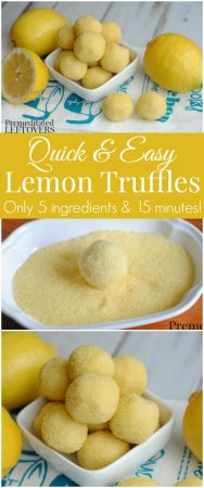 Quick and Easy Lemon Truffles Recipe - Only 5 ingredients and 15 minutes to make