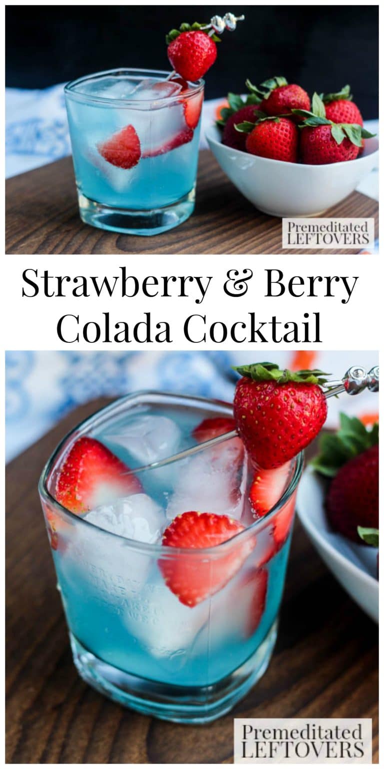 Easy Strawberry &amp; Berry Colada Cocktail Recipe