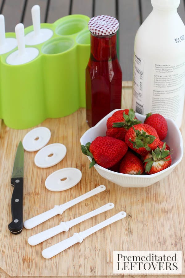 Strawberry Yogurt Popsicles- ingredients