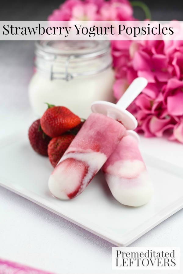 Strawberry Yogurt Popsicles- Combine strawberries and any pourable yogurt to make these refreshing popsicles. This recipe is just in time for summer! 
