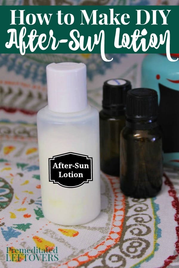 DIY after-sun lotion with essential oils