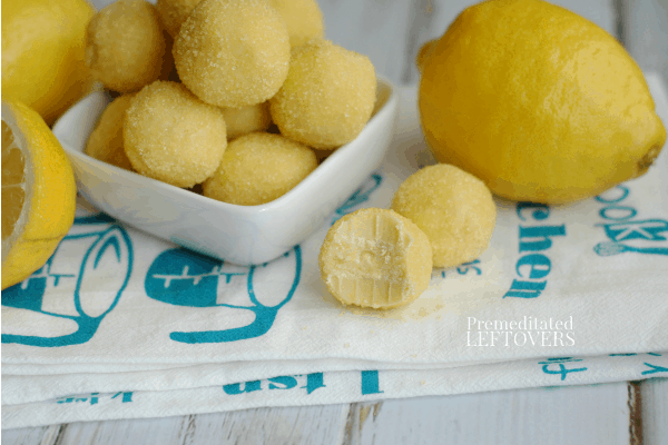 lemon balls rolled in yellow sugar
