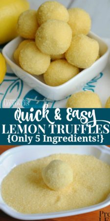 quick and easy lemon truffles made using only 5 ingredients