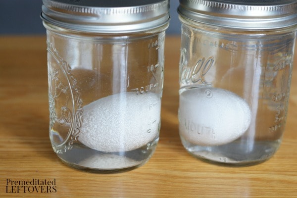 Disappearing Egg Activity for Kids- let egg sit in the jar