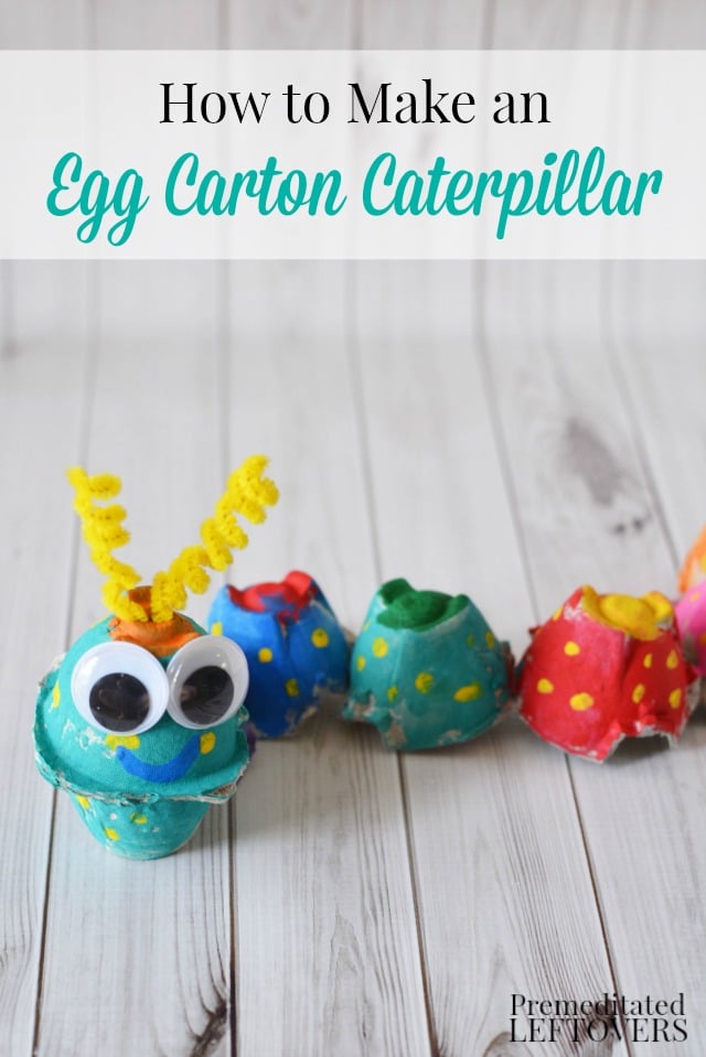 How to Make an Egg Carton Caterpillar- This caterpillar craft is a fun, frugal craft for kids and a great way to reuse an egg carton!