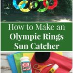 Olympic Rings Sun Catcher Craft- This colorful sun catcher displays the five Olympic rings. It's a fun and easy craft to make with kids during the Olympics.