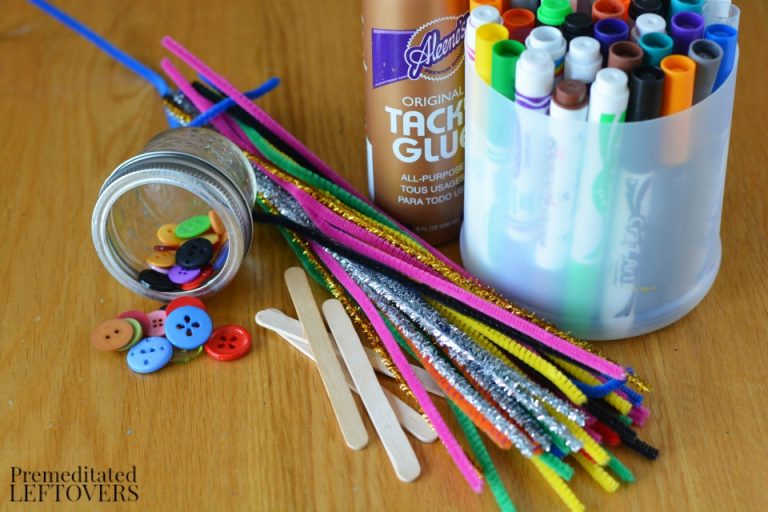 Popsicle Stick Dragonfly Craft with Buttons Tutorial