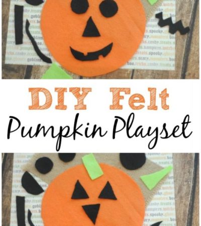 This easy DIY Felt Pumpkin Playset is perfect for on the go entertainment this fall. Kids will love coming up with silly faces to stick to their pumpkin!