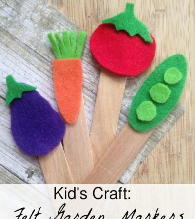 These fun Felt Garden Markers are a perfect spring project for kids. Get them excited for the gardening season with this simple craft!