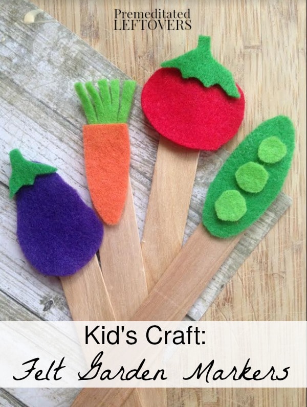 These fun Felt Garden Markers are a perfect spring project for kids. Get them excited for the gardening season with this simple craft!