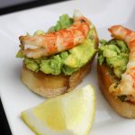 Grilled Herb Shrimp and Savory Avocado Appetizer- This marinated shrimp with homemade avocado spread is a mouthwatering appetizer for any occasion!