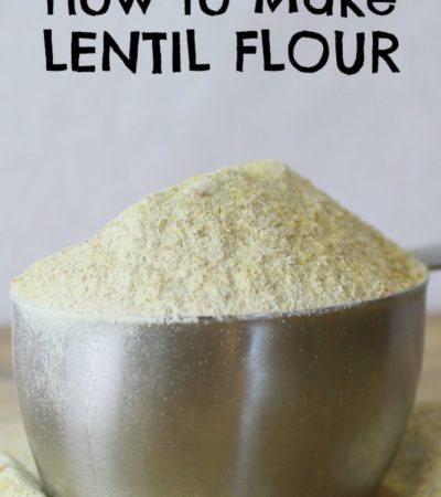 How to make lentil flour.