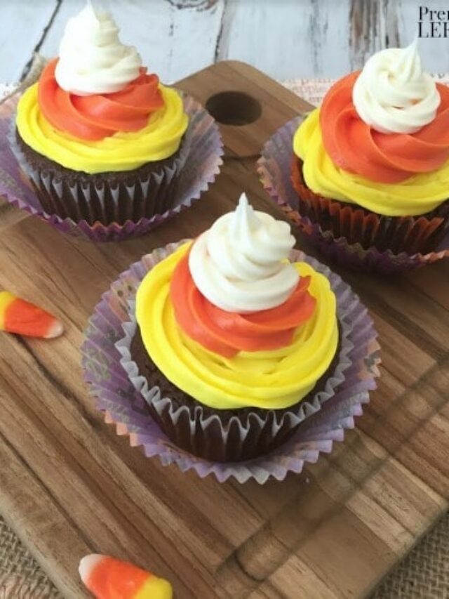 Simple Fall Inspired Candy Corn Cupcakes Story