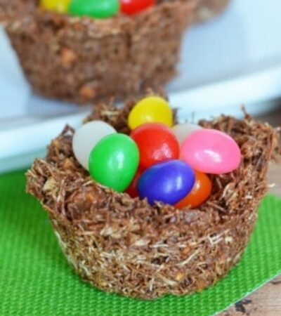 Edible Bird Nests- These edible treats are perfect to make with kids and can be used as a teaching tool for the letter N or a unit study on birds!