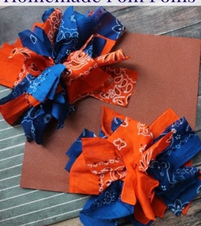 Homemade Pom Poms Tutorial- Create your own pom poms in your favorite team's colors with this easy tutorial. All you need is 10 minutes and $2 in supplies.