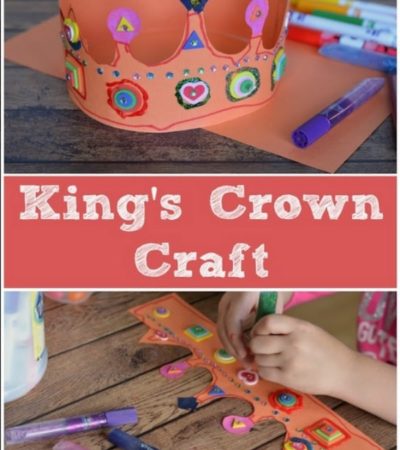 Let your kids be kings or queens for a day with this simple King's Crown Craft. These crowns make fun and frugal accessories for dress up and pretend play!