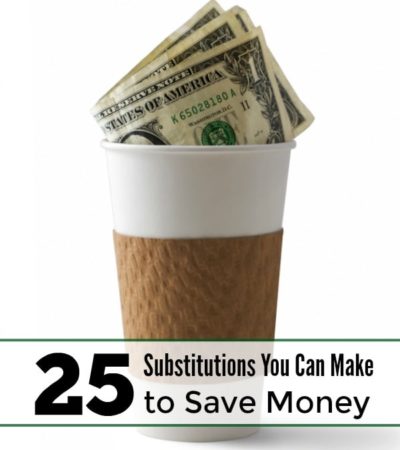 Cut daily spending with these 25 Substitutions You Can Make to Save Money. They include budget-friendly alternatives to products and services you may use.