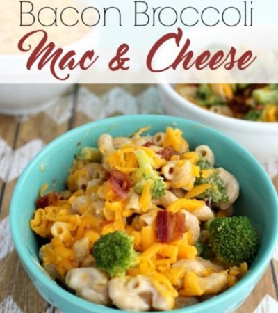 This Bacon Broccoli Mac and Cheese is a frugal way to turn plain mac and cheese into a meal. Your whole family will love the flavors in this easy recipe.