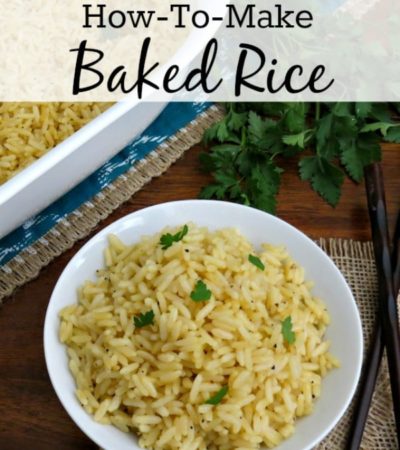 This Baked Rice Recipe makes a great base in casseroles. It is also an easy side dish to prepare and freeze for meals later.