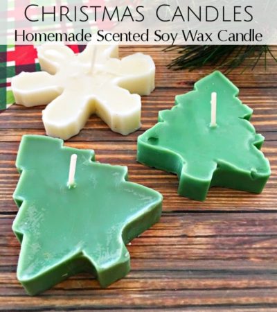 Follow this easy tutorial for Scented Cookie Cutter Christmas Candles. These homemade soy candles make perfect gifts for friends and family!