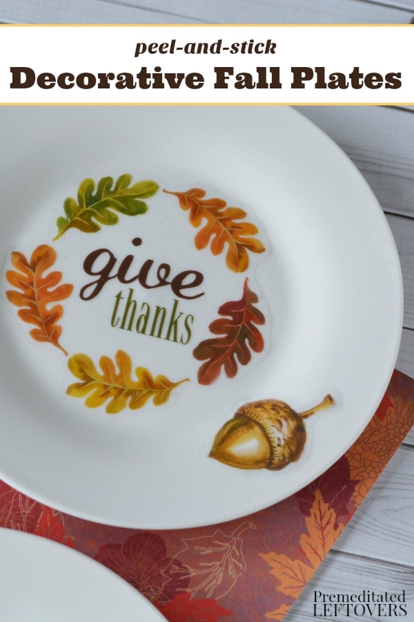 These DIY Decorative Fall Plates are a simple way to decorate your home or dinner table. You will love how easy they are to make with fall window clings.