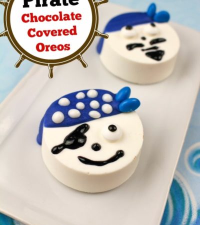 These Pirate Chocolate Covered Oreos are a fun and easy treat to make yourself. The recipe includes everything you need to create a crew of little pirates!