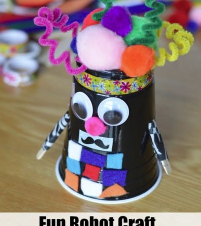 Kids can let their imaginations run wild with this Letter R Robot Craft. It is a fun and frugal way to teach the letter R with scrap craft supplies.
