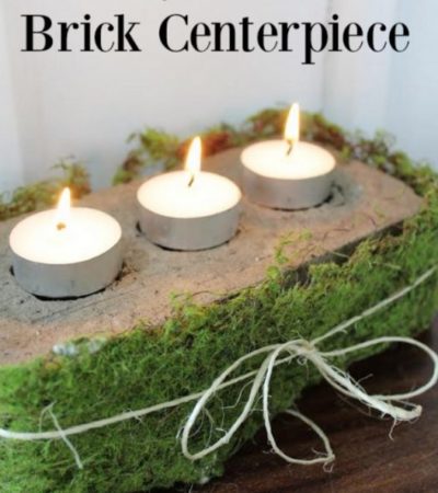 This Rustic Brick Centerpiece is a nice addition to your table in any season. The tutorial includes everything you need to make this frugal and easy craft.