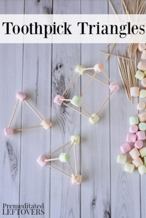 Toothpick Triangles Activity for Kids