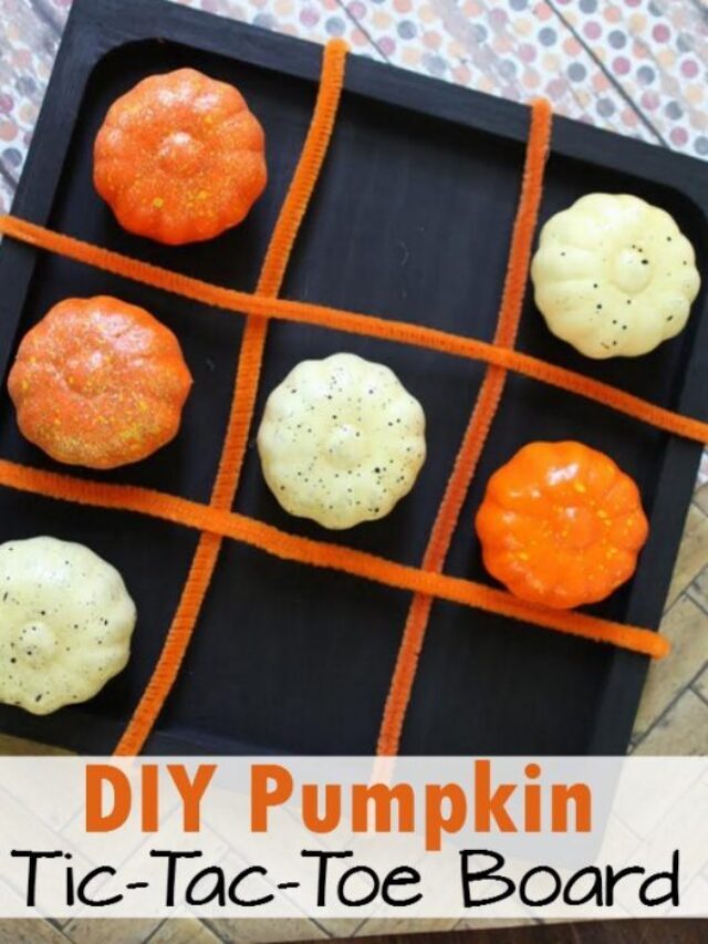 DIY Pumpkin Tic Tac Toe Board