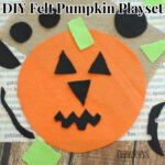 diy felt pumpkin jack-o-lantern play set