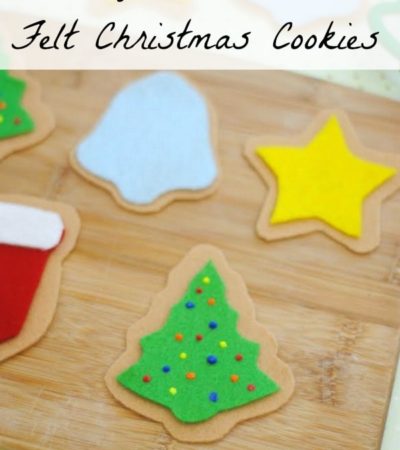 These Felt Christmas Cookies are an adorable craft for pretend play or to hang on your Christmas tree. Kids will enjoy decorating each colorful cookie!