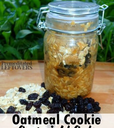 These Oatmeal Cookie Overnight Oats are a hearty and delicious way to eat your whole grains. Prepare this easy recipe in 5 minutes and enjoy in the morning.