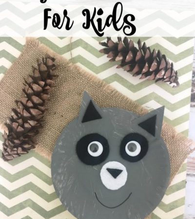 This Raccoon Paper Plate Craft features a fuzzy forest friend with fun googly eyes. It's a simple craft for kids and requires just a few low-cost materials.
