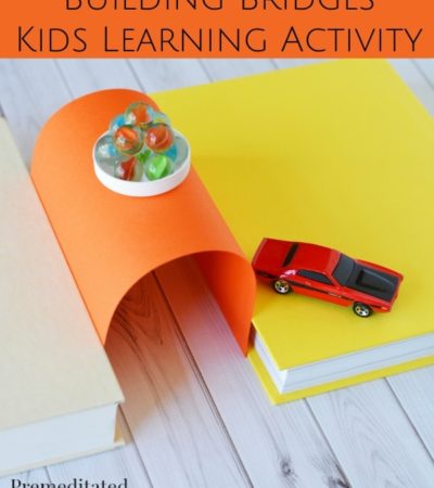 This Building Bridges Activity is a fun, learning experiment for kids. Make these simple bridges to teach your kids some basics of engineering through play!