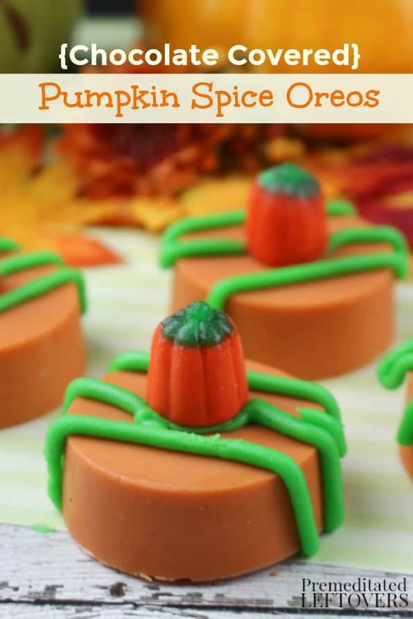 Chocolate Covered Pumpkin Spice Oreos