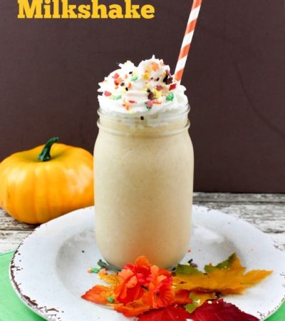 This fall, grab a straw and enjoy this amazing Pumpkin Pie Milkshake. This recipe is simple to make and tastes just like a slice of pumpkin pie!