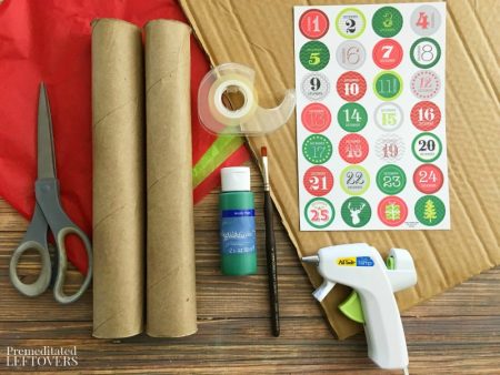 Diy Christmas Tree Advent Calendar Using Paper Towel Rolls