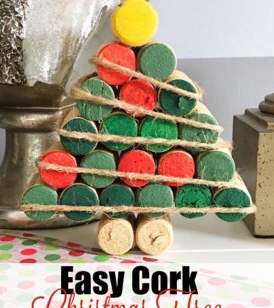 Grab your saved wine corks for this easy Wine Cork Christmas Tree craft. It's a fun and frugal way to decorate your home for the holidays!