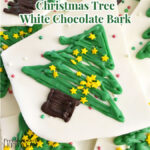 Christmas tree white chocolate bark candy recipe