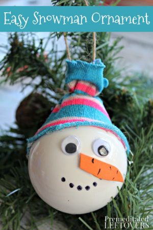 Snowman Christmas Ornament Craft for Kids