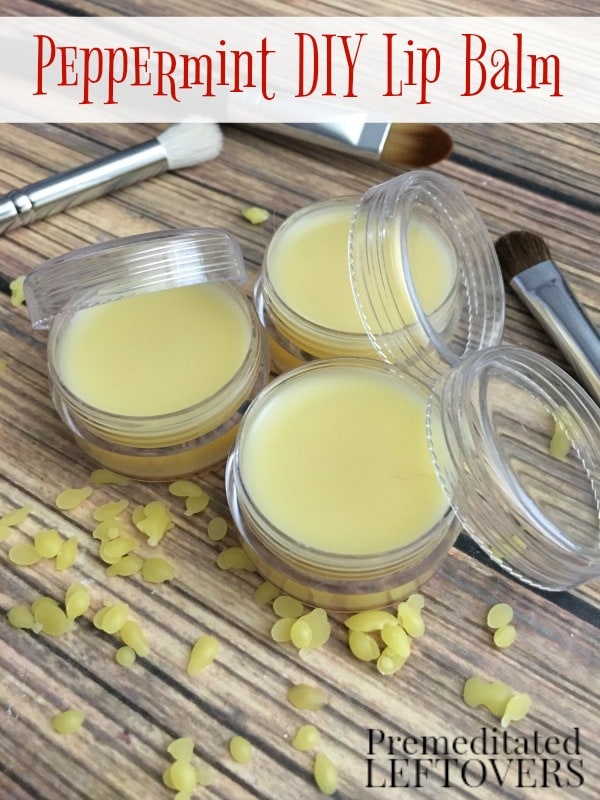 This Peppermint DIY Lip Balm is an ideal gift item everyone will love receiving! Soothing and refreshing, it is an inexpensive and easy gift to make!