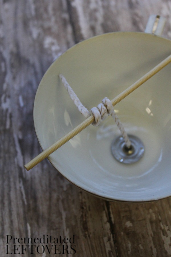 Coffee Scented Candles- wrap wick around stick 