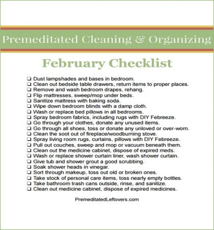 How to Clean Your Love Nest - February Cleaning Checklist